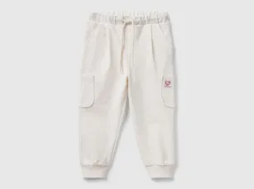 Joggers de felpa de algodón orgánico elástico