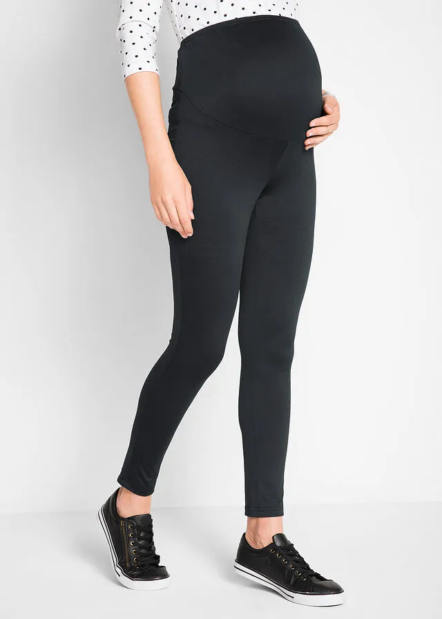 Leggings premamá de invierno Negro