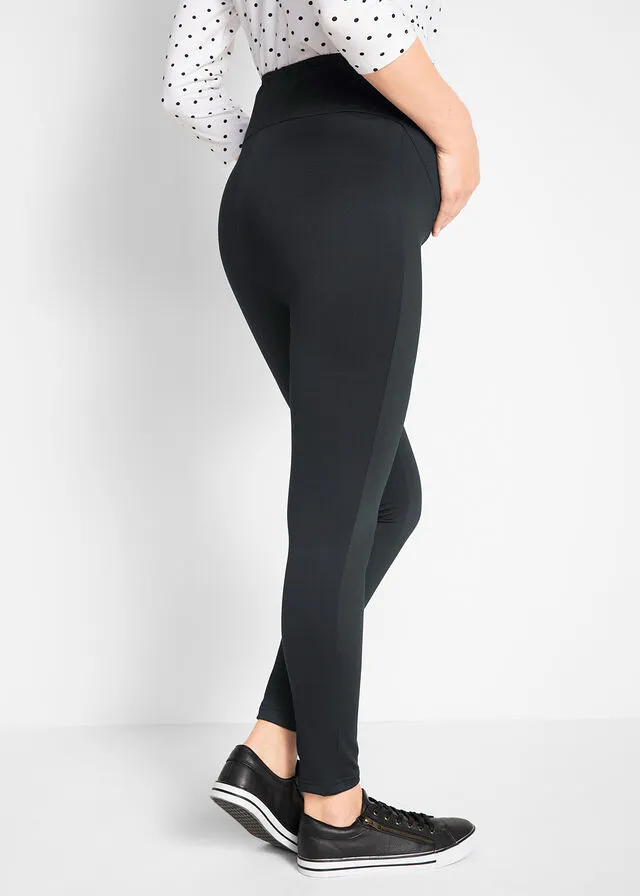 Leggings premamá de invierno Negro