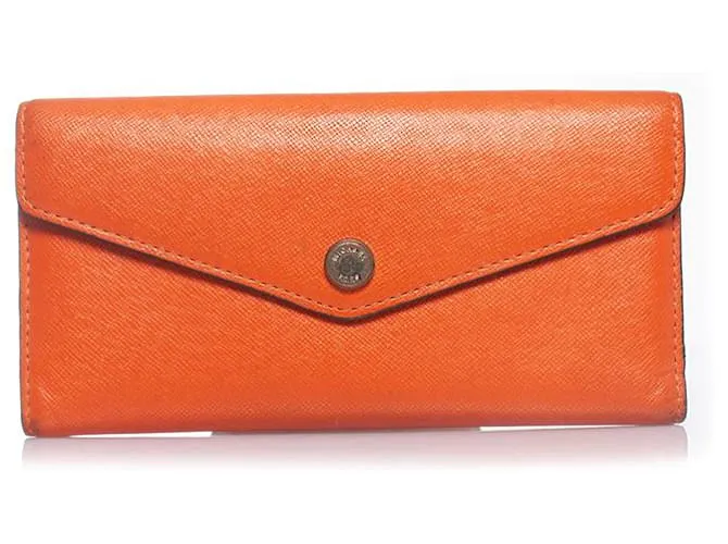 Michael Kors, cartera de cuero naranja 