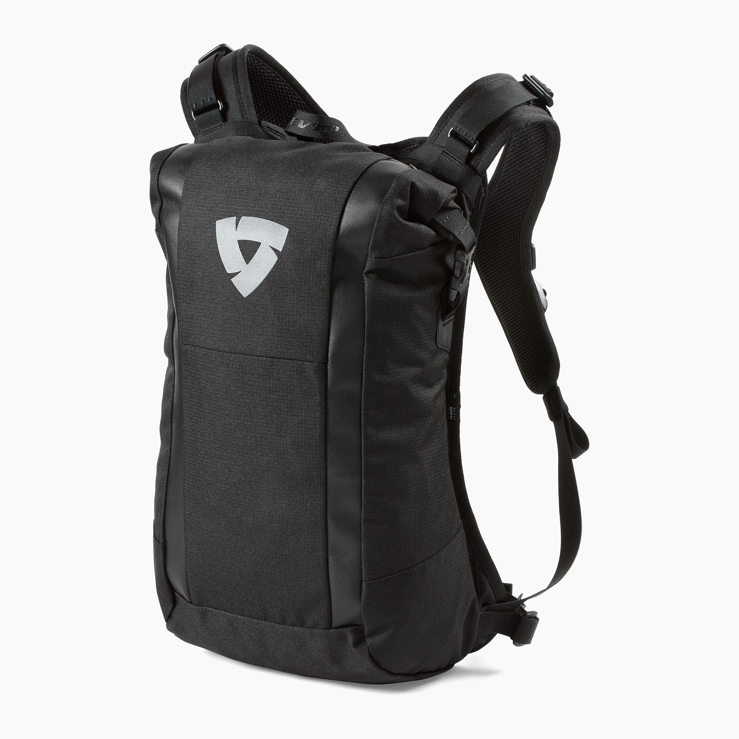 Mochila para moto ligera, minimalista y resistente, con 15L de capacidad.