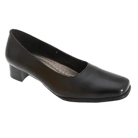 Mod Comfys mujeres/damas corte cuero llano zapatos