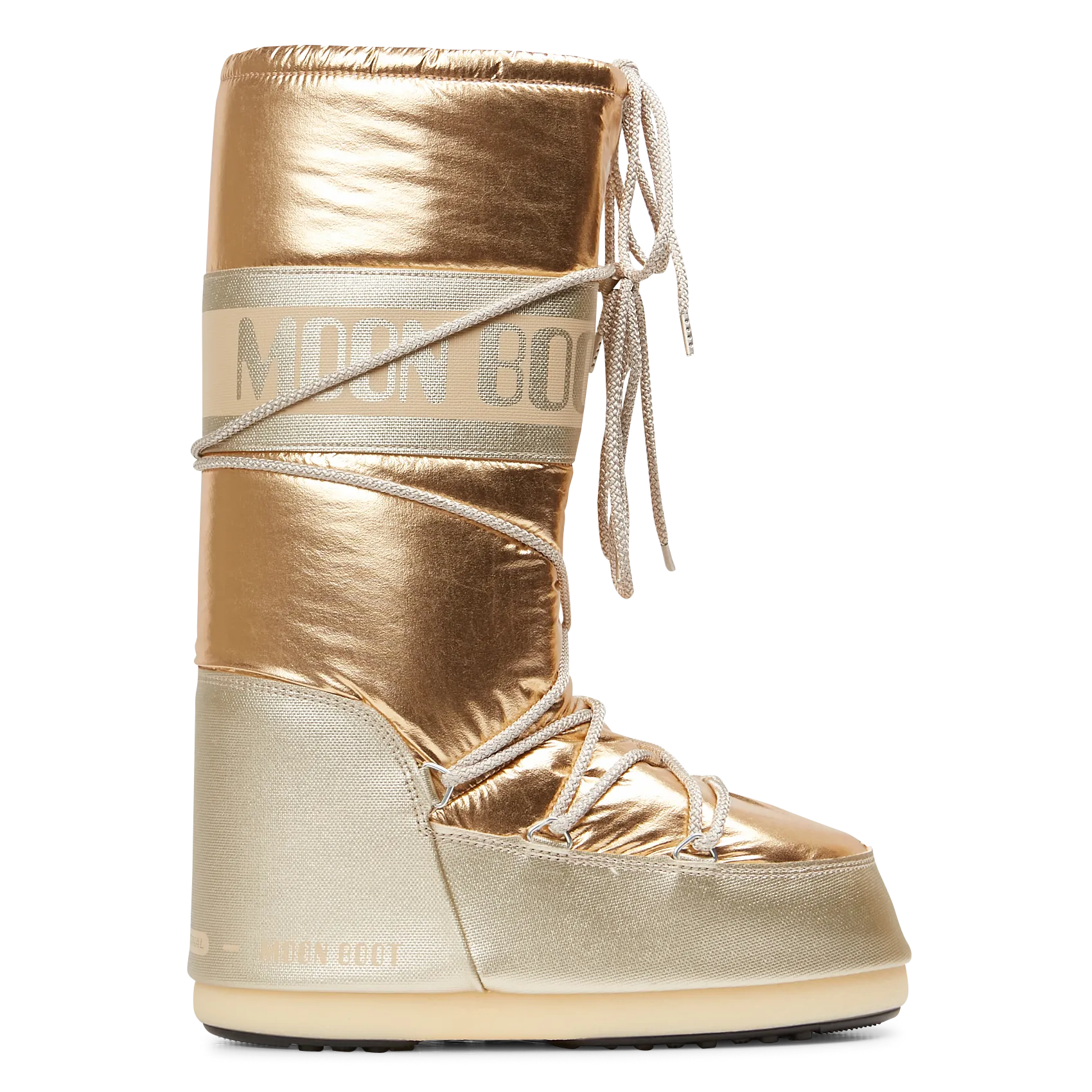 MOON BOOT ICON MET - Botas altas metalizadas en dorado