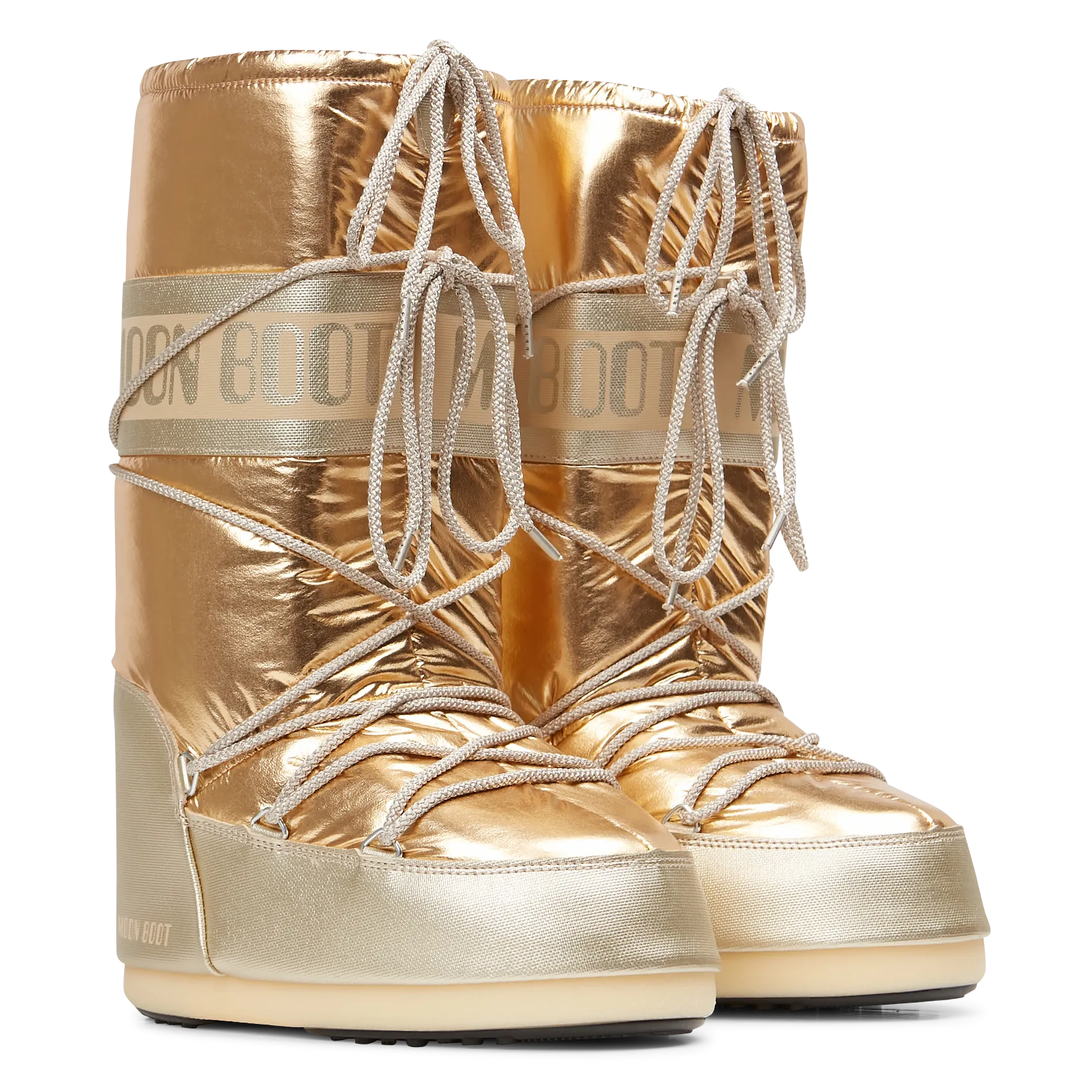 MOON BOOT ICON MET - Botas altas metalizadas en dorado