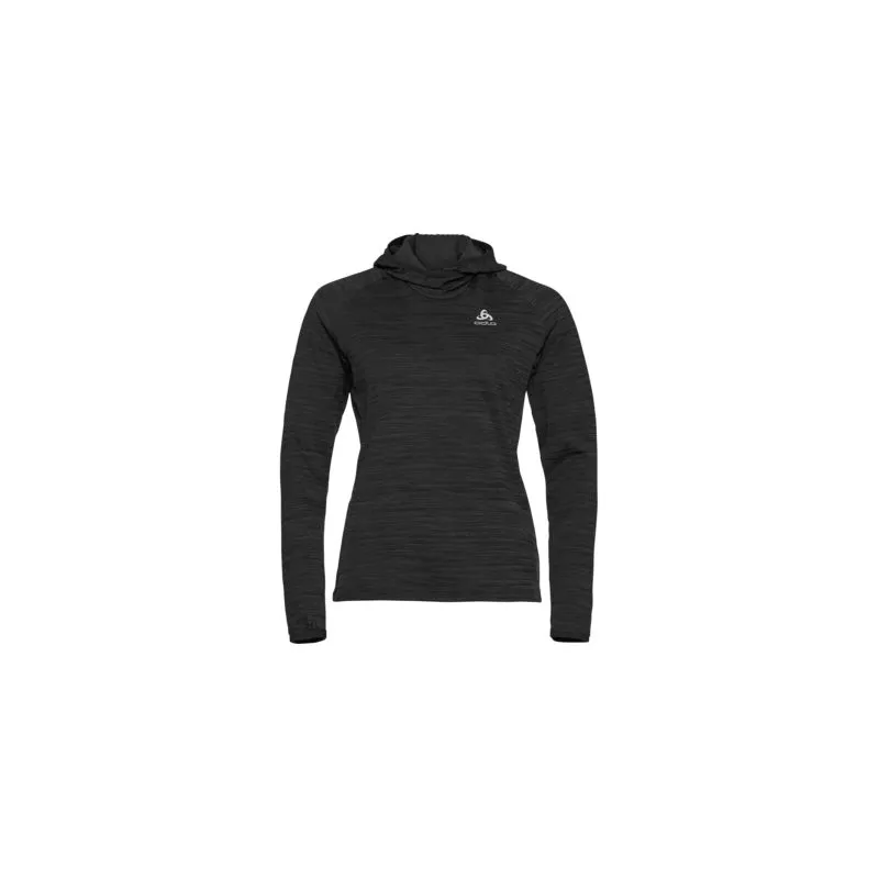 Mujer Odlo Jersey Run Easy Warm (negro Melange)