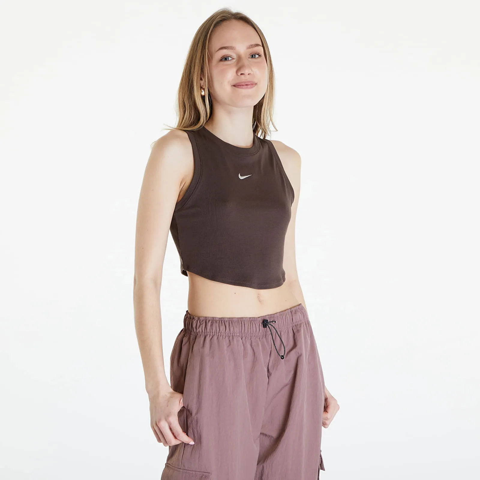 Nike Sportswear Essentials Ribbed Cropped Tank Baroque Brown/ Sail