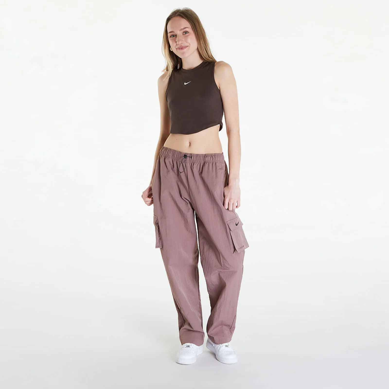 Nike Sportswear Essentials Ribbed Cropped Tank Baroque Brown/ Sail