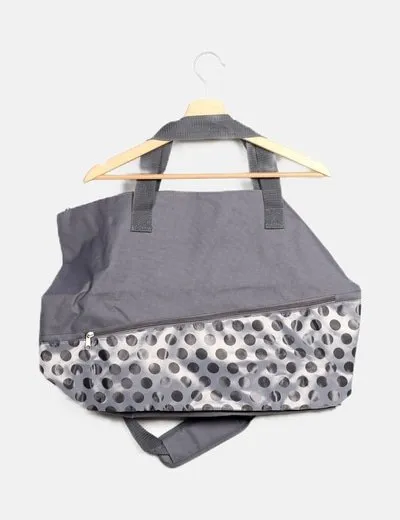 NoName Bolso de viaje gris estampado