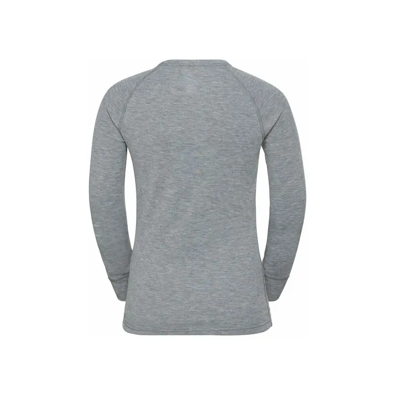 ODLO Active Warm Eco (gris Melange) Camiseta técnica de manga larga y cuello redondo Niño