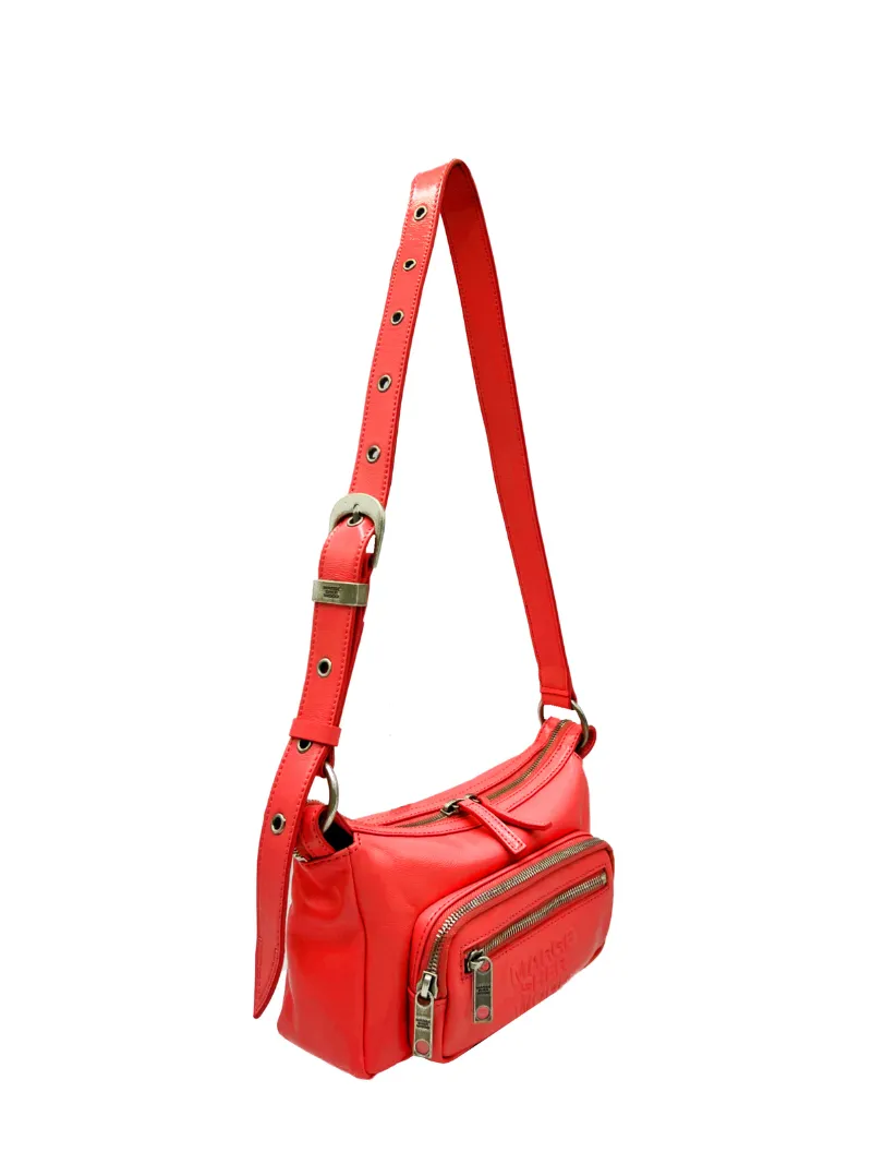 Outpocket Hobo Mini apple red glossy plain