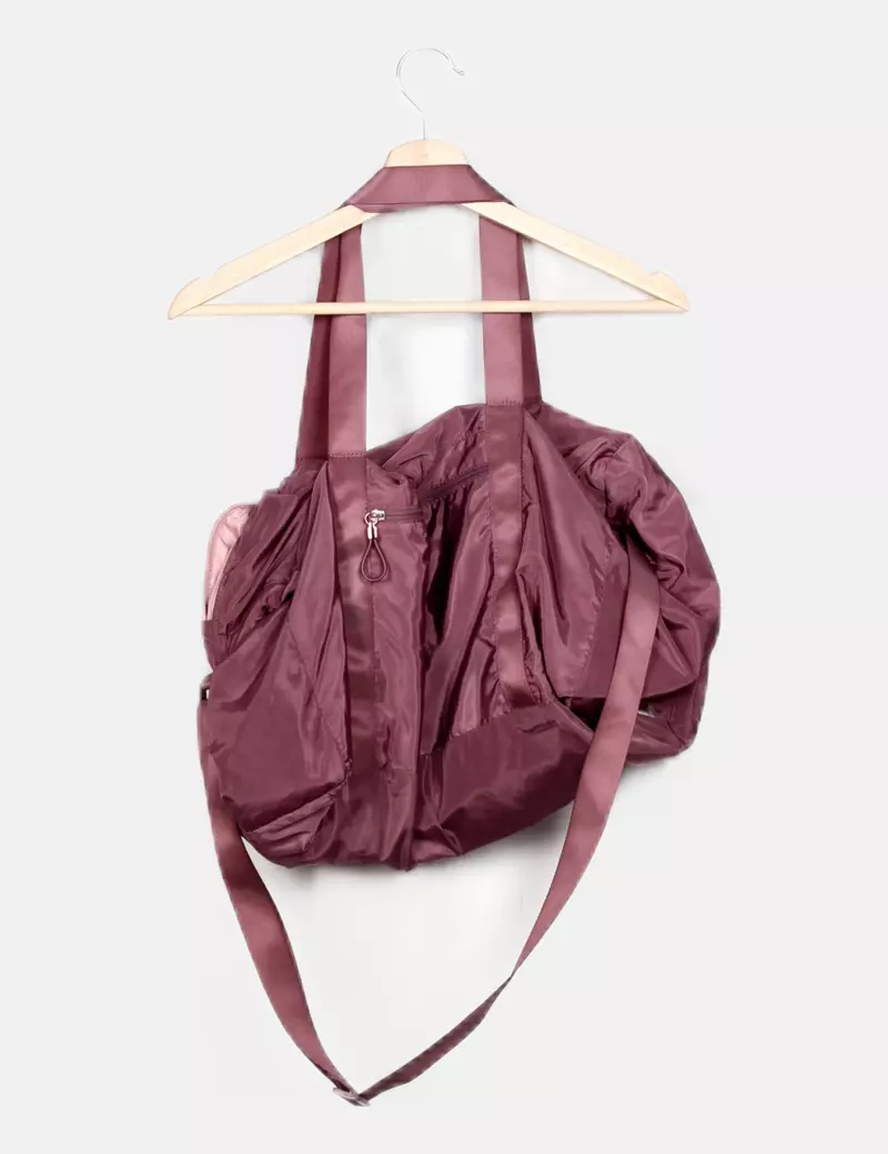 Oysho Bolso de viaje morado casual