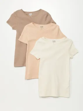 Pack de 3 camisetas - BEIGE