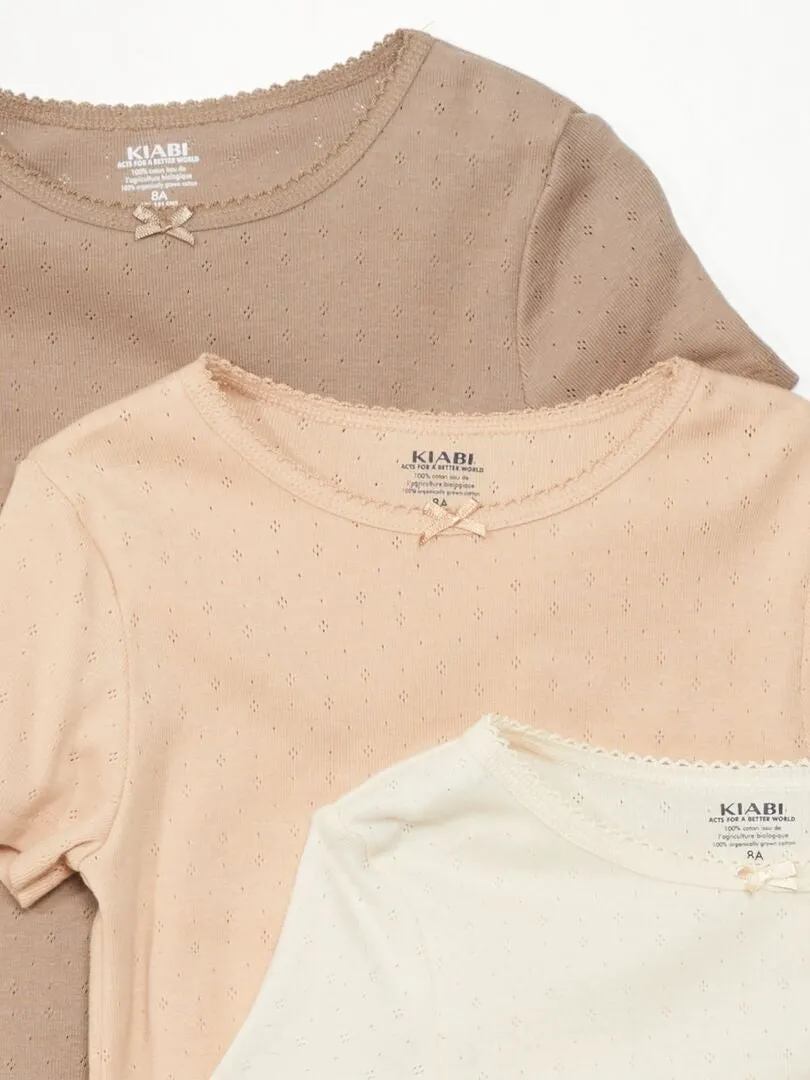 Pack de 3 camisetas - BEIGE