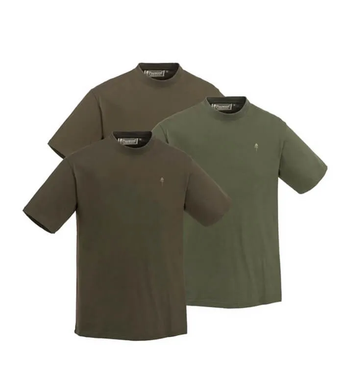 Pack de 3 camisetas de algodón verde Pinewood