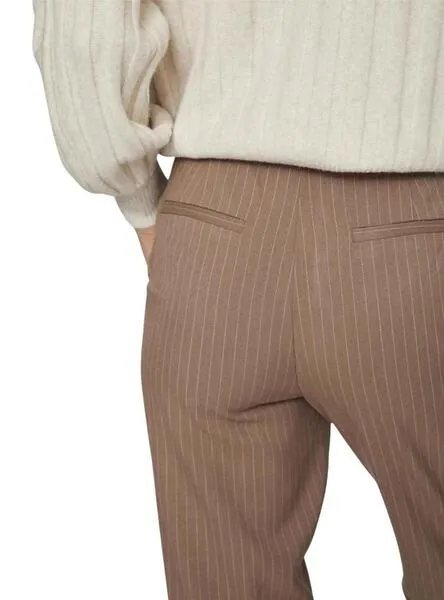 Pantalones Vila Vistriker Listas Camel Para Mujer