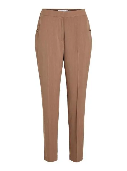 Pantalones Vila Vistriker Listas Camel Para Mujer