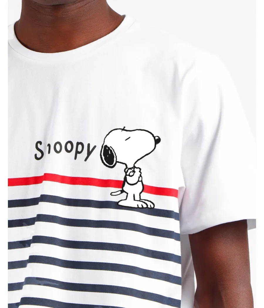 Pijama verano hombre Peanuts Snoopy Sail algodón