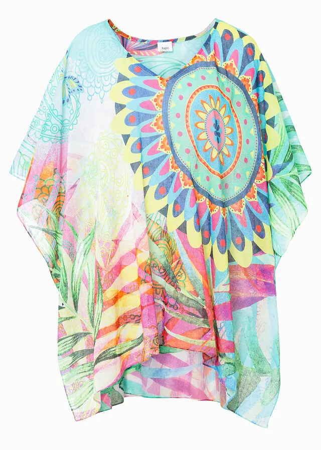 Poncho de verano Multicolor estampado