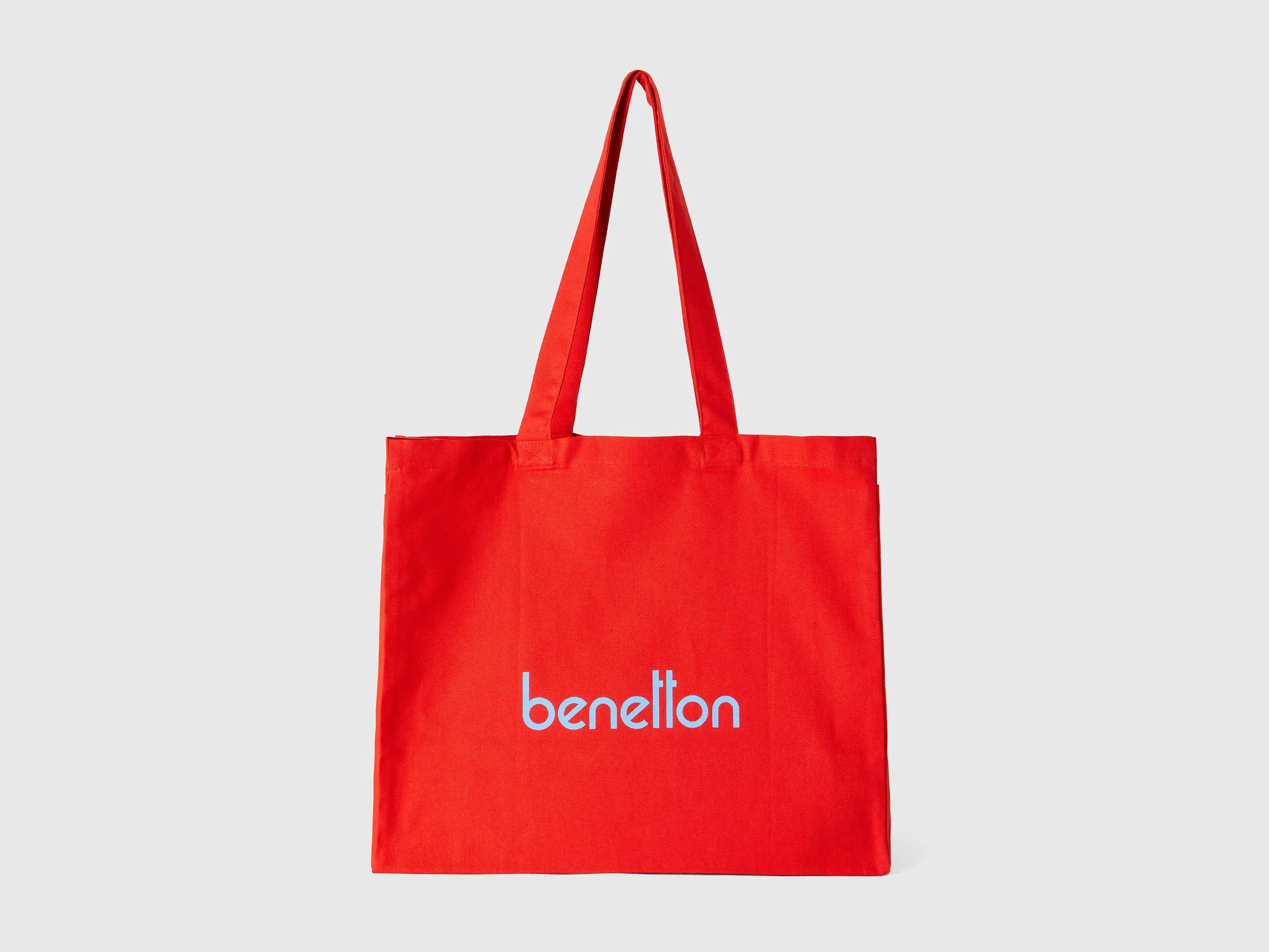 Red tote bag in pure xotton