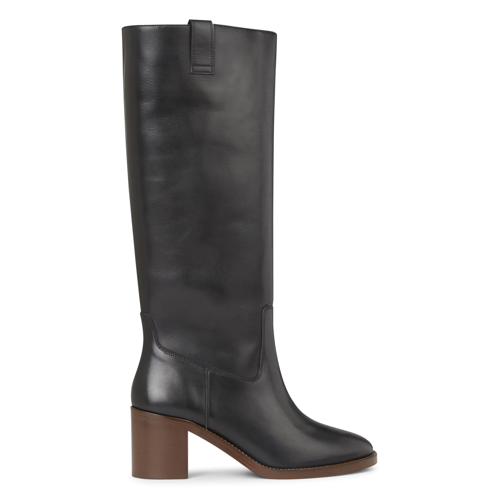 RIVECOUR N°510 - Botas altas de piel en negro