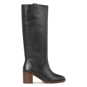 RIVECOUR N°510 - Botas altas de piel en negro