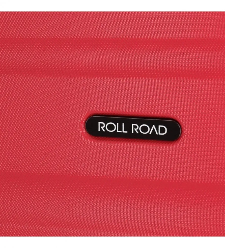 ROLL ROAD JUEGO DE MALETAS RÍGIDAS 55-64-75 CM FLEX ROJO