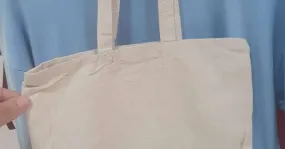 Set de bolsos de playa en 100% algodón, resistentes y duraderos con acabado natural.