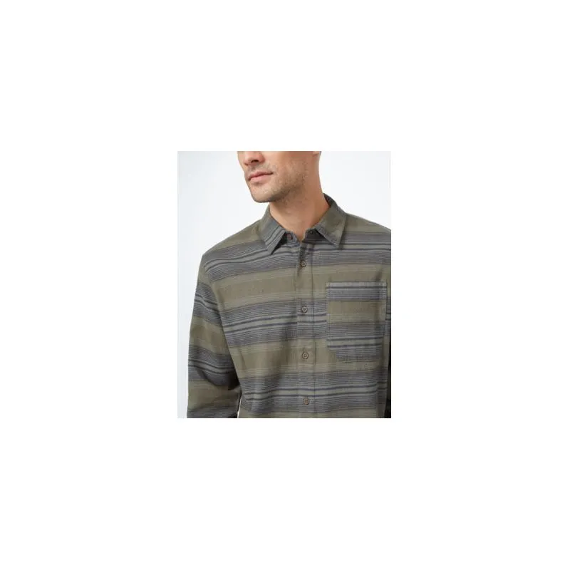 Tentree Benson Flannel Shirt (Olive Night Green Lake Ombre Plaid) hombre