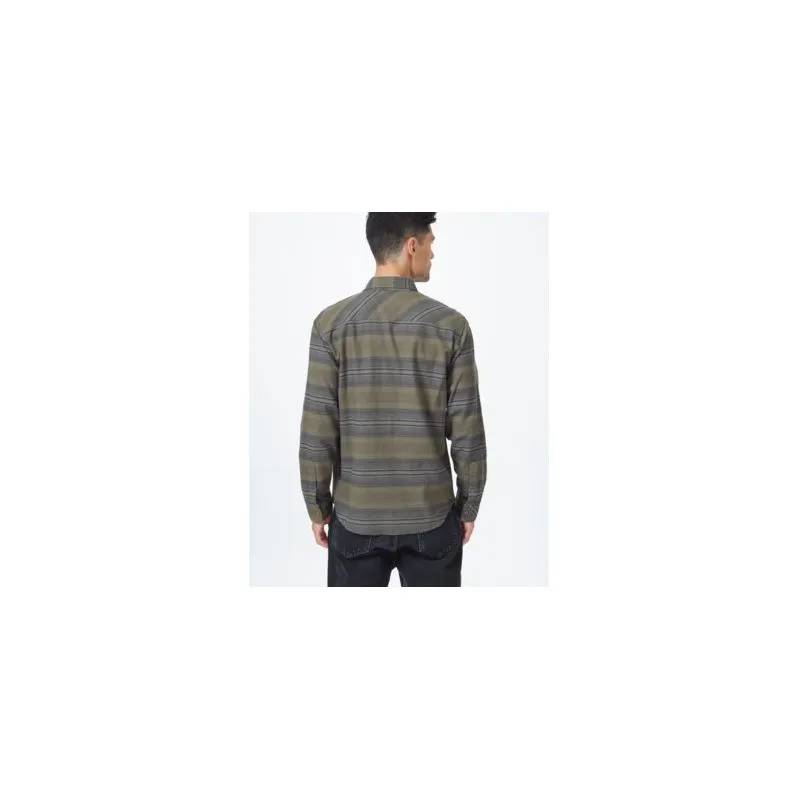 Tentree Benson Flannel Shirt (Olive Night Green Lake Ombre Plaid) hombre