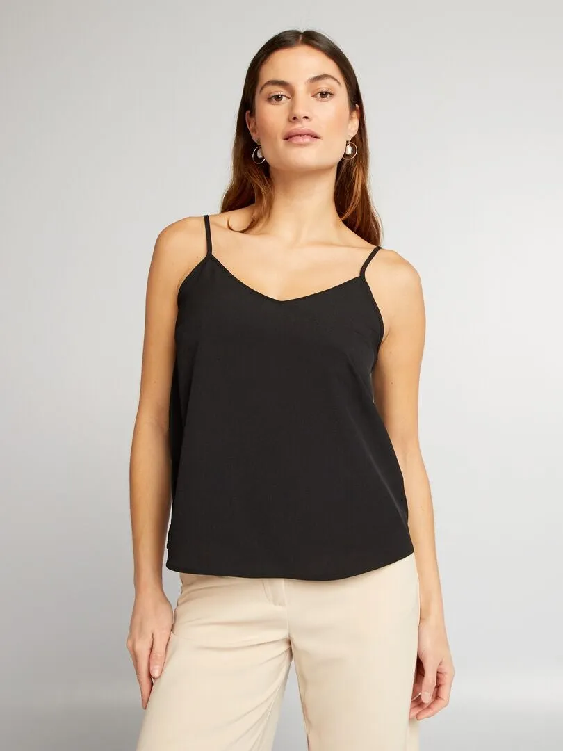 Top de tirantes finos - negro