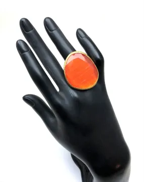 VISTOSOS ANILLOS GRANDES NARANJAS MODELO AJUSTABLE A SU DEDO