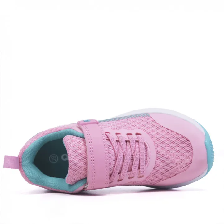 Zapatillas deporte QUETS! rosas con detalles celestes