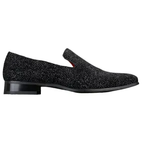 Zapatos de cuero brillante en negro blanco para uso elegante y formal para hombre