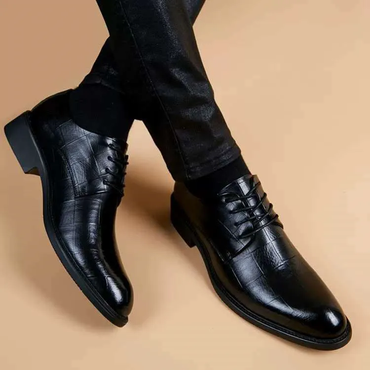 Zapatos De Cuero Italiano Para Hombre