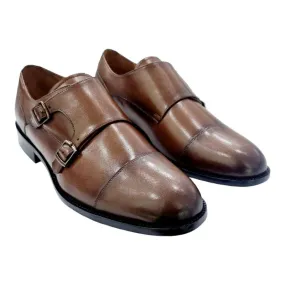 ZAPATOS DE VESTIR HOMBRE BLUCHER 2 HEBILLAS CUERO