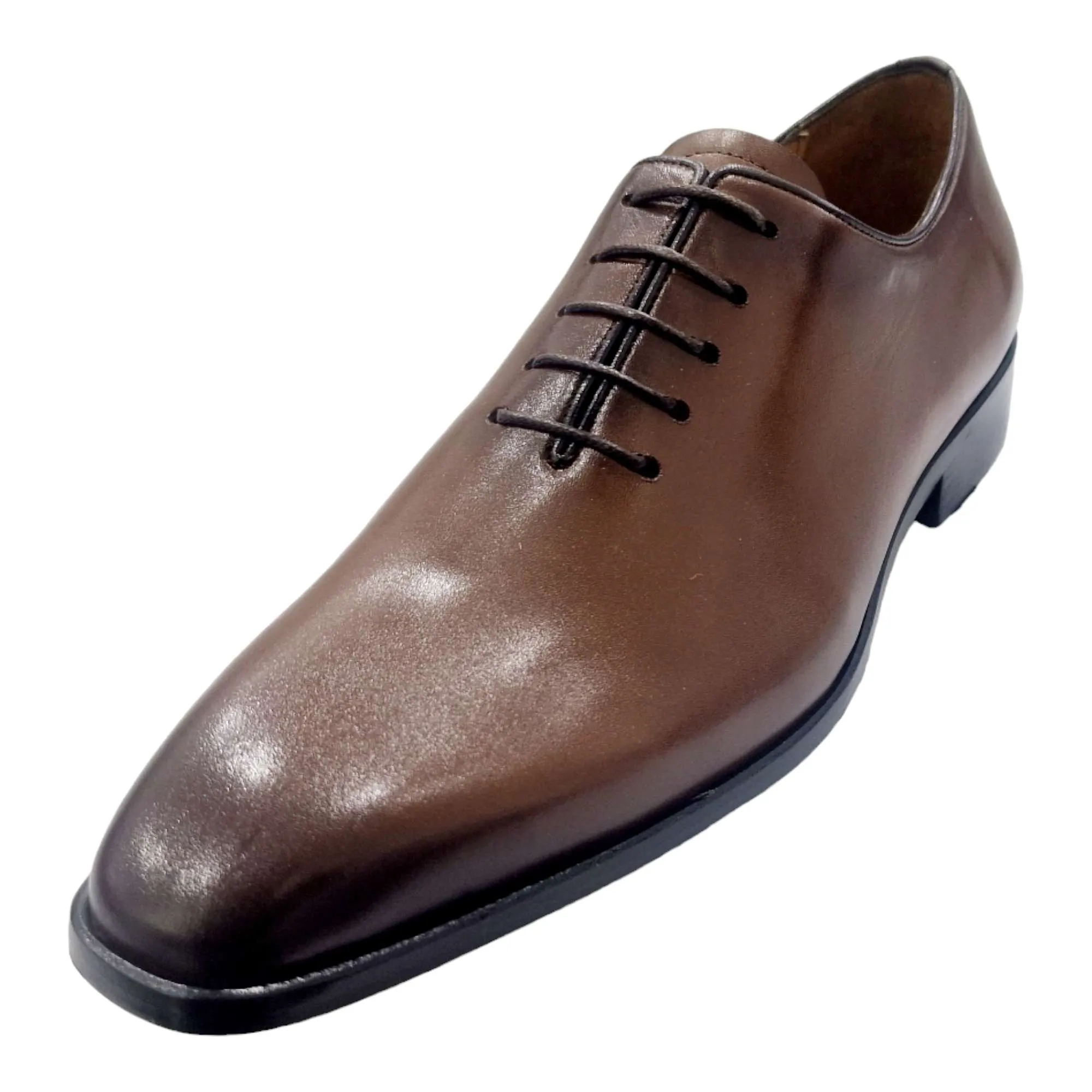 ZAPATOS DE VESTIR HOMBRE BLUCHER LISO SIN COSTURAS CUERO