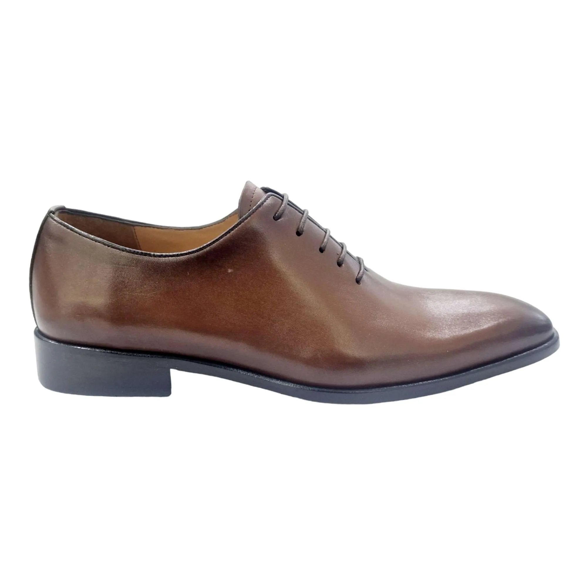 ZAPATOS DE VESTIR HOMBRE BLUCHER LISO SIN COSTURAS CUERO