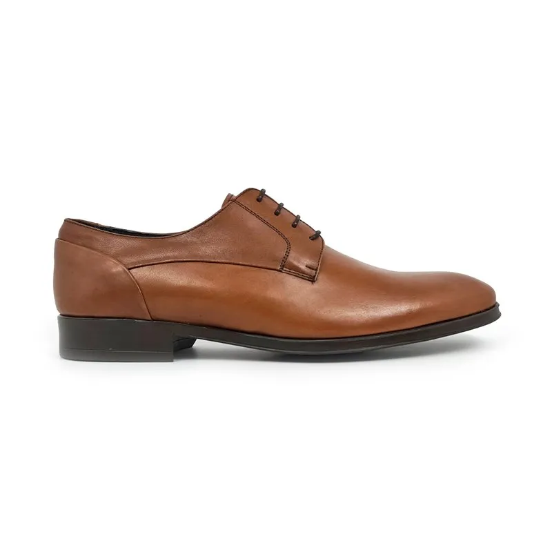 Zapatos Derby Hombre Piel Napa Suela De Goma 9972 Cuero, de Latino