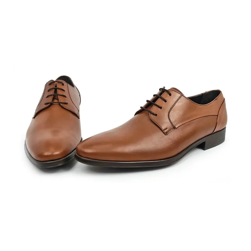 Zapatos Derby Hombre Piel Napa Suela De Goma 9972 Cuero, de Latino