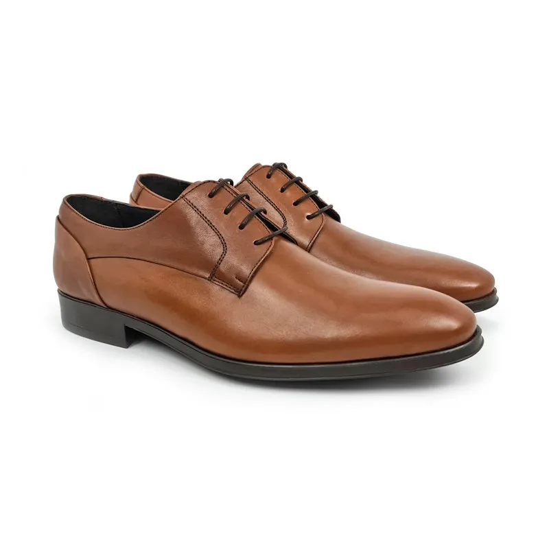 Zapatos Derby Hombre Piel Napa Suela De Goma 9972 Cuero, de Latino